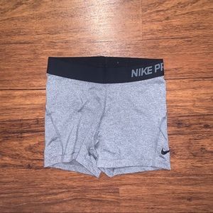 Nike Pro Grey and Black Shorts